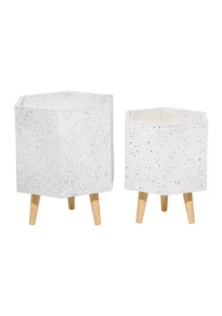 Wholesale 🌟 Contemporary Magnesium Oxide Planter - Set of 2 by Monroe Lane 🔔 -Monroe Lane Sales Belk 31488