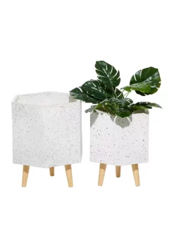 Wholesale 🌟 Contemporary Magnesium Oxide Planter - Set of 2 by Monroe Lane 🔔 -Monroe Lane Sales Belk 31489