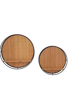 Coupon 🛒 Modern Bamboo Wall Shelf - Set of 2 by Monroe Lane ✔️ -Monroe Lane Sales Belk 31500
