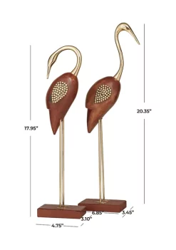 Coupon 🔥 Natural Wood Sculpture - Set of 2 by Monroe Lane 🎁 -Monroe Lane Sales Belk 31529