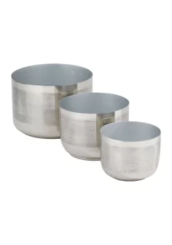 Discount ⭐ Modern Metal Planter - Set of 3 by Monroe Lane 🛒 -Monroe Lane Sales Belk 31547