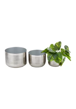 Discount ⭐ Modern Metal Planter - Set of 3 by Monroe Lane 🛒 -Monroe Lane Sales Belk 31548