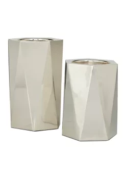 Deals 😍 Glam Stainless Steel Candle Holder - Set of 2 by Monroe Lane ⭐ -Monroe Lane Sales Belk 31559