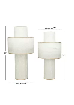 Budget 🔥 Modern Metal Vase - Set of 2 by Monroe Lane 🥰 -Monroe Lane Sales Belk 31578