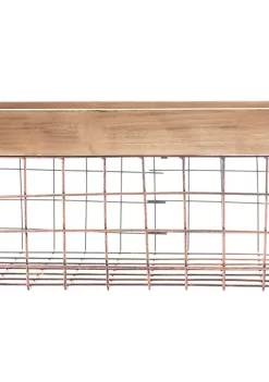 New 💯 Farmhouse Metal Storage Basket - Set of 2 by Monroe Lane ✨ -Monroe Lane Sales Belk 31608