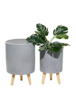 Discount ✨ Contemporary Magnesium Oxide Planter - Set of 2 by Monroe Lane ⭐