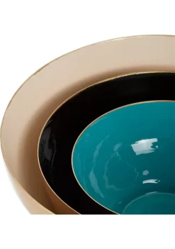 Best Sale 🌟 Contemporary Metal Decorative Bowl - Set of 3 by Monroe Lane 🌟 -Monroe Lane Sales Belk 31651