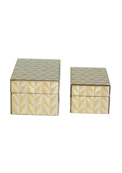 Deals 🎁 Glam Glass Box - Set of 2 by Monroe Lane 😍 -Monroe Lane Sales Belk 31685