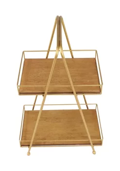 Cheapest 🛒 Contemporary Wood Tiered Server by Monroe Lane 😍 -Monroe Lane Sales Belk 31700