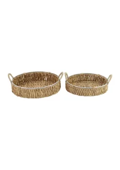 Brand new 🔔 Coastal Dried Plant Tray - Set of 2 by Monroe Lane 💯 -Monroe Lane Sales Belk 31712