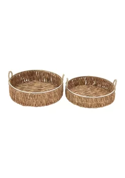 Brand new 🔔 Coastal Dried Plant Tray - Set of 2 by Monroe Lane 💯 -Monroe Lane Sales Belk 31713