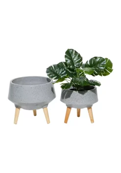 Wholesale ⭐ Contemporary Magnesium Oxide Planter - Set of 2 by Monroe Lane ⌛ -Monroe Lane Sales Belk 31719