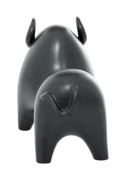 Budget 😍 Porcelain Contemporary Buffalo Sculpture by Monroe Lane 🔔 -Monroe Lane Sales Belk 31762