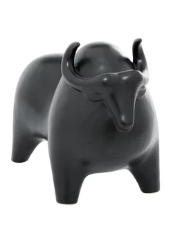Budget 😍 Porcelain Contemporary Buffalo Sculpture by Monroe Lane 🔔 -Monroe Lane Sales Belk 31763