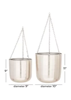 Wholesale 🛒 Glam Metal Planter - Set of 2 by Monroe Lane ⌛ -Monroe Lane Sales Belk 31792