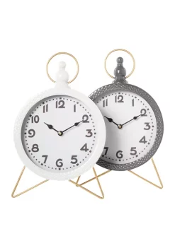 Best reviews of ๐ฅฐ Traditional Metal Clock - Set of 2 by Monroe Lane ๐