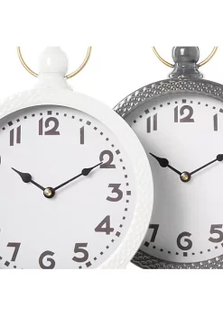Best reviews of 🥰 Traditional Metal Clock - Set of 2 by Monroe Lane 🎁 -Monroe Lane Sales Belk 31798