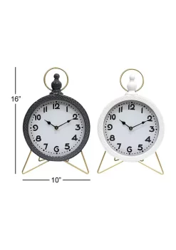 Best reviews of 🥰 Traditional Metal Clock - Set of 2 by Monroe Lane 🎁 -Monroe Lane Sales Belk 31799