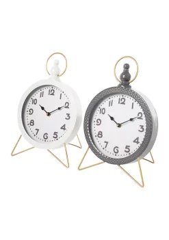 Best reviews of 🥰 Traditional Metal Clock - Set of 2 by Monroe Lane 🎁 -Monroe Lane Sales Belk 31800