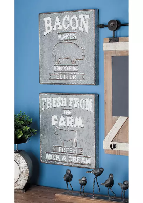 Hot Sale 🌟 Iron Farmhouse Wall Décor - Set of 2 by Monroe Lane ✨ 2 Hot Sale 🌟 Iron Farmhouse Wall Décor - Set of 2 by Monroe Lane ✨ - Image 2