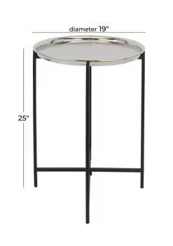 Hot Sale 😍 Transitional Aluminum Accent Table by Monroe Lane ✨ -Monroe Lane Sales Belk 31907