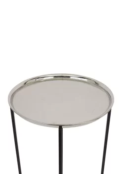 Hot Sale 😍 Transitional Aluminum Accent Table by Monroe Lane ✨ -Monroe Lane Sales Belk 31908
