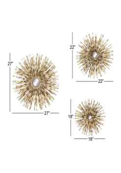 Discount 🔔 Modern Metal Wall Decor - Set of 3 by Monroe Lane 🎉 -Monroe Lane Sales Belk 3201