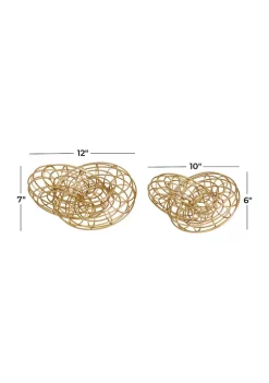 Discount 🎁 Contemporary Metal Sculpture - Set of 2 by Monroe Lane 😉 -Monroe Lane Sales Belk 32079