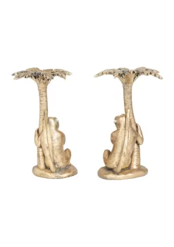 Discount ✨ Polyresin Bohemian Candle Holder Set of 2 by Monroe Lane 😀 -Monroe Lane Sales Belk 32097