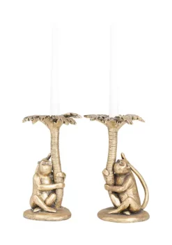 Discount ✨ Polyresin Bohemian Candle Holder Set of 2 by Monroe Lane 😀 -Monroe Lane Sales Belk 32098