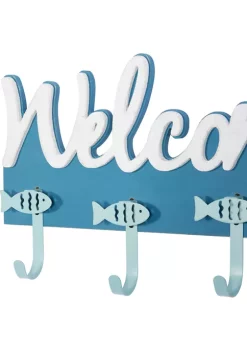 Flash Sale 😍 Blue Wood Coastal Wall Hook by Monroe Lane ✨ -Monroe Lane Sales Belk 32160