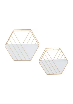 Cheapest ❤️ Contemporary Metal Wall Planter - Set of 2 by Monroe Lane 🌟 -Monroe Lane Sales Belk 32177