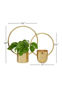 Outlet 🤩 Glam Metal Planter - Set of 2 by Monroe Lane 🔥 -Monroe Lane Sales Belk 32181