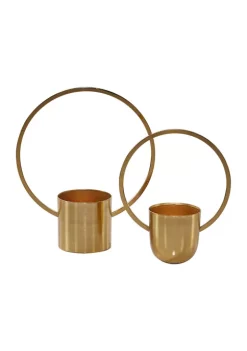 Outlet 🤩 Glam Metal Planter - Set of 2 by Monroe Lane 🔥 -Monroe Lane Sales Belk 32182