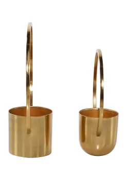 Outlet 🤩 Glam Metal Planter - Set of 2 by Monroe Lane 🔥 -Monroe Lane Sales Belk 32183