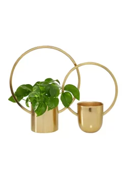 Outlet 🤩 Glam Metal Planter - Set of 2 by Monroe Lane 🔥 -Monroe Lane Sales Belk 32184