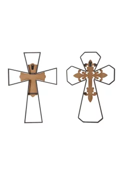 Coupon 😉 Traditional Metal Wall Decor - Set of 2 by Monroe Lane 🌟 -Monroe Lane Sales Belk 32190