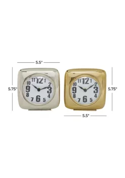 Brand new 👍 Contemporary Aluminum Clock - Set of 2 by Monroe Lane 😍 -Monroe Lane Sales Belk 32213