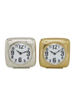 Brand new 👍 Contemporary Aluminum Clock - Set of 2 by Monroe Lane 😍 -Monroe Lane Sales Belk 32215