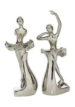 Outlet 🥰 Glam Ceramic Sculpture - Set of 2 by Monroe Lane ⭐ -Monroe Lane Sales Belk 32236