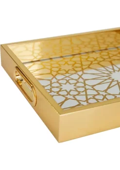 Hot Sale 🧨 Glam Plastic Tray - Set of 2 by Monroe Lane 👏 -Monroe Lane Sales Belk 32302