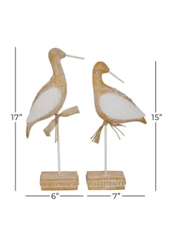 Outlet ✨ Set of 2 Resin Country Cottage Bird Sculptures by Monroe Lane 😉 -Monroe Lane Sales Belk 32340