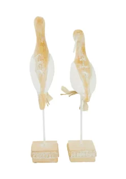 Outlet ✨ Set of 2 Resin Country Cottage Bird Sculptures by Monroe Lane 😉 -Monroe Lane Sales Belk 32341
