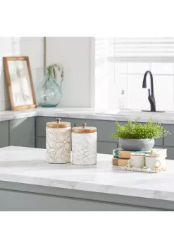 Cheapest 👏 Farmhouse Ceramic Decorative Jars - Set of 2 by Monroe Lane 👏 -Monroe Lane Sales Belk 3236