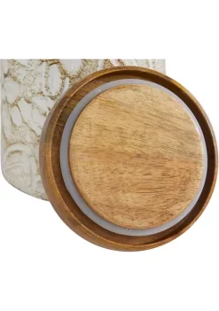 Cheapest 👏 Farmhouse Ceramic Decorative Jars - Set of 2 by Monroe Lane 👏 -Monroe Lane Sales Belk 3237