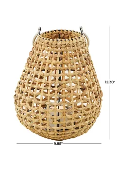 Best Sale ⌛ Natural Metal Candle Lantern by Monroe Lane ❤️ -Monroe Lane Sales Belk 32454
