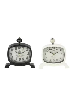 Buy 🔔 Vintage Metal Clock - Set of 2 by Monroe Lane 🔔 -Monroe Lane Sales Belk 32511