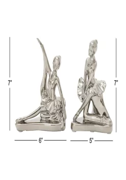 Deals 🔔 Glam Porcelain Sculpture - Set of 2 by Monroe Lane ❤️ -Monroe Lane Sales Belk 32530