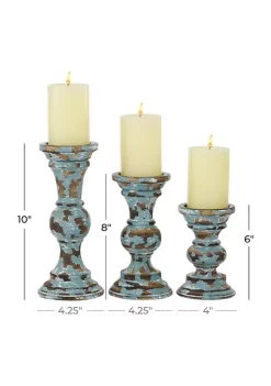 Outlet 😍 Traditional Wood Candle Holder - Set of 3 by Monroe Lane 👏 -Monroe Lane Sales Belk 3264