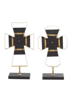 Outlet 🧨 Set of 2 Metal Contemporary Sculptures by Monroe Lane 😉 -Monroe Lane Sales Belk 32646